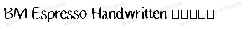 BM Espresso Handwritten字体转换